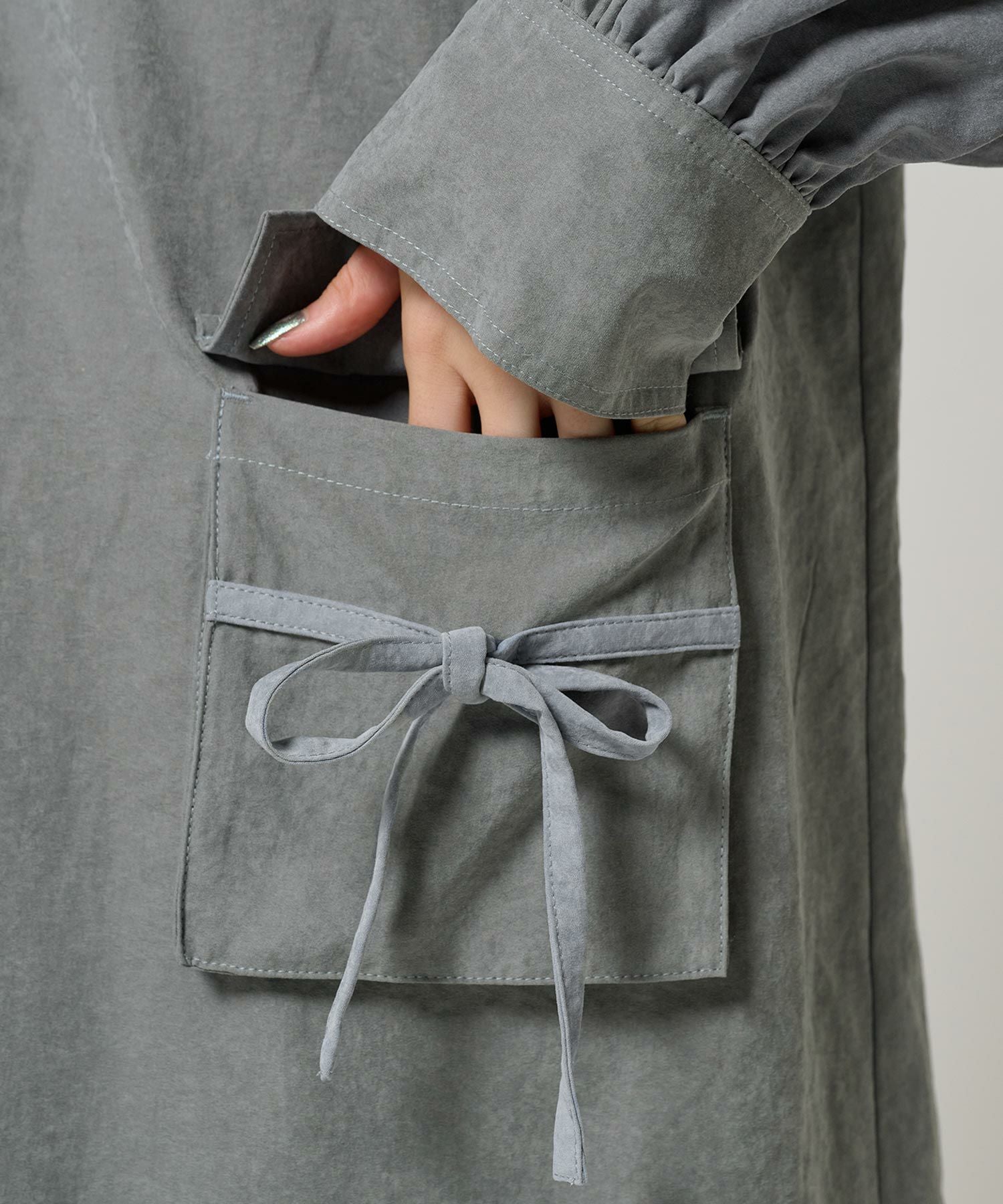 ストール付き フーディーコート TINA：JOJUN 全2色｜tnj131-0892【3