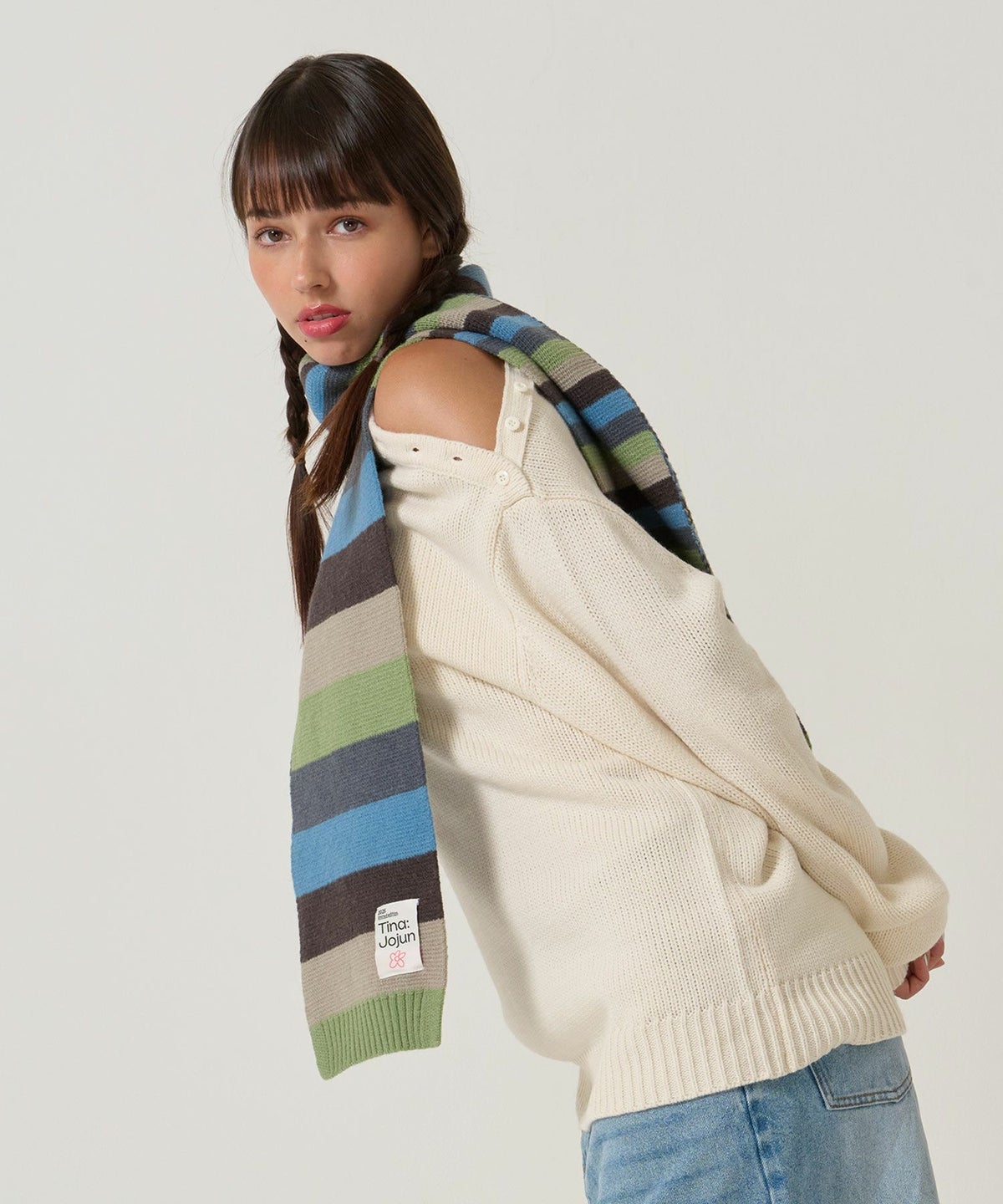 ニット/オーバーニット/エンブレム付き