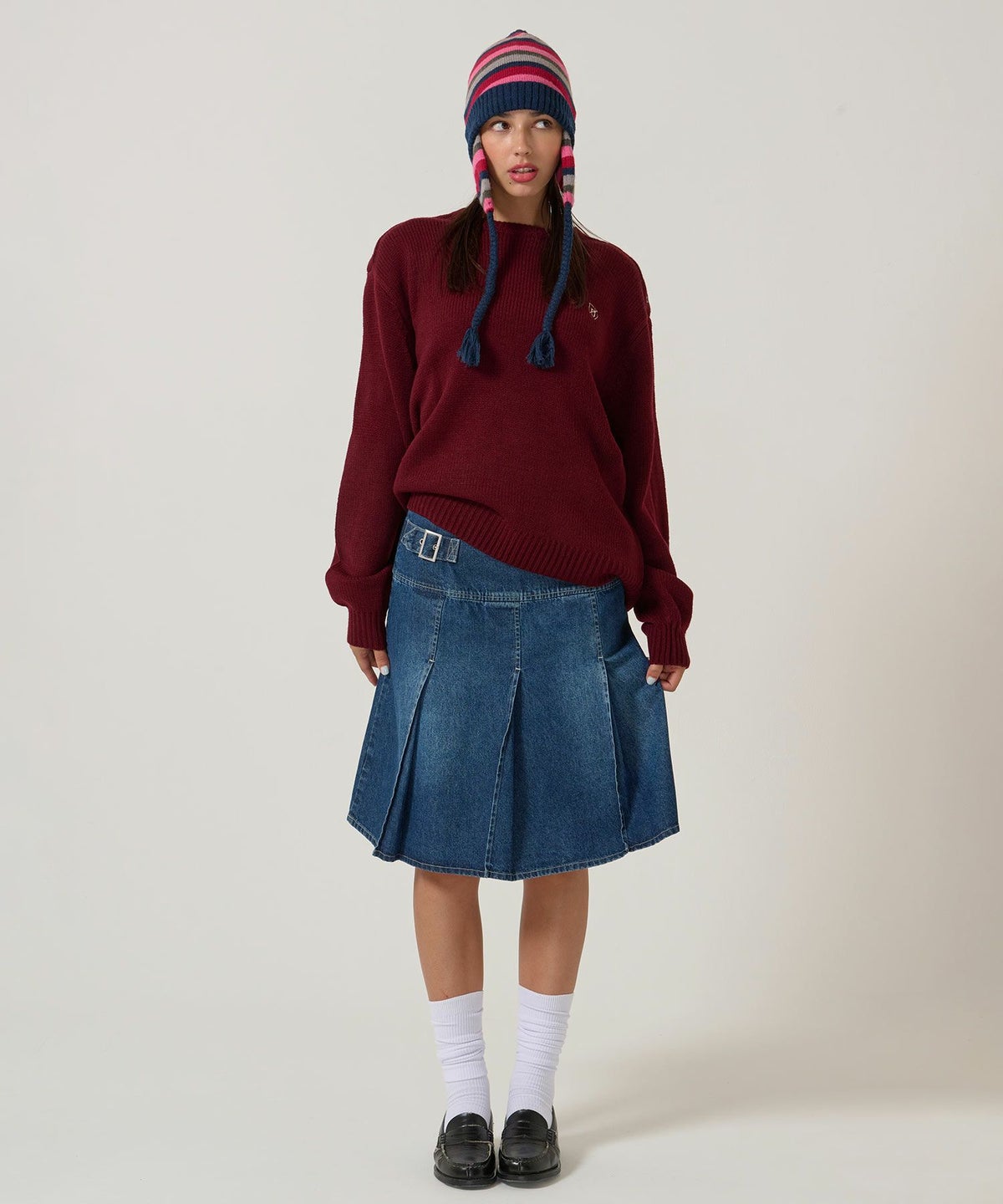 ニット/オーバーニット/エンブレム付き