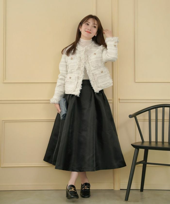 サテン ふんわり フレア スカート Liala×PG 全3色｜lpg621-1944【1