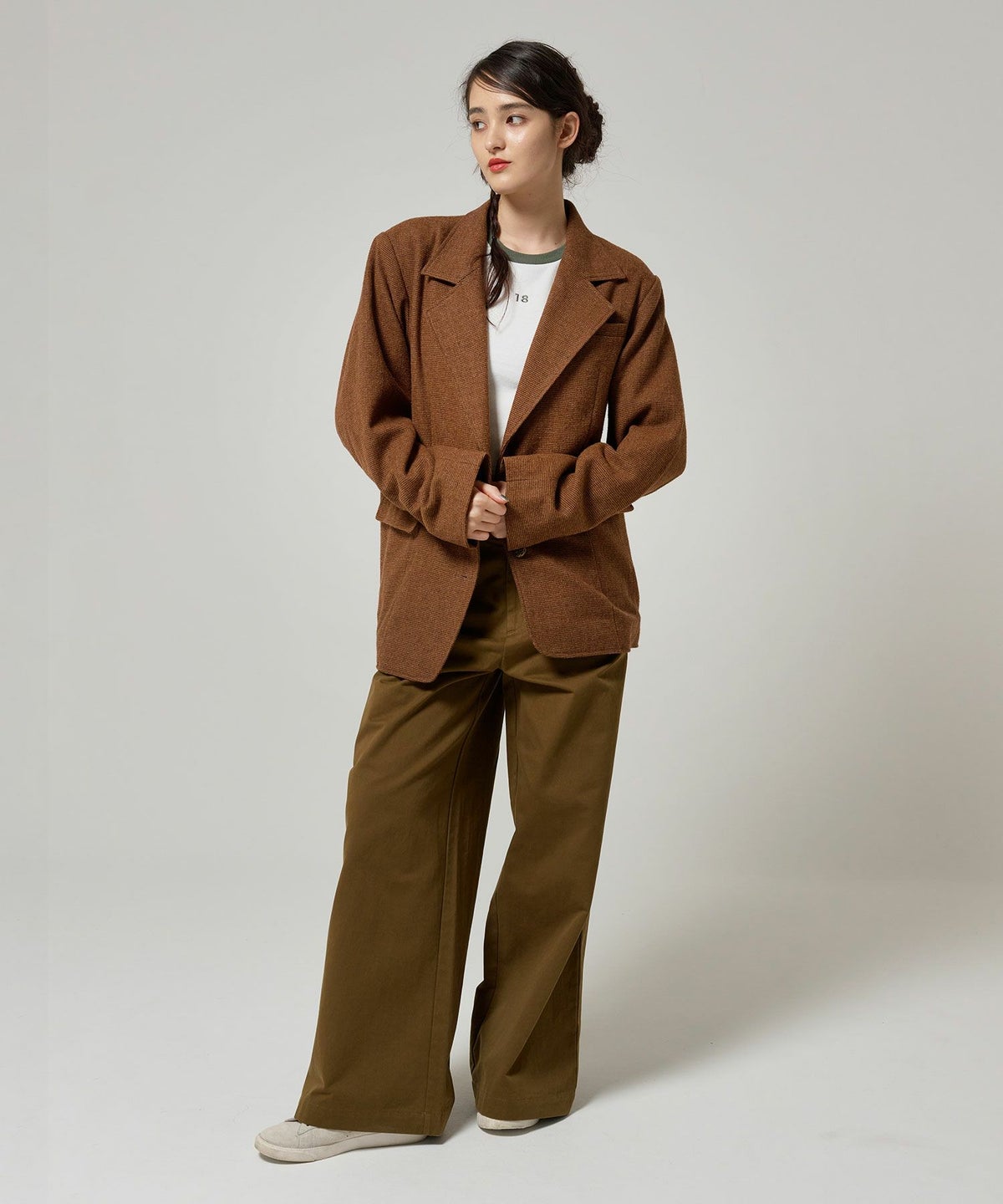 ウールライク/チェック/ジャケット/ヴィンテージライク