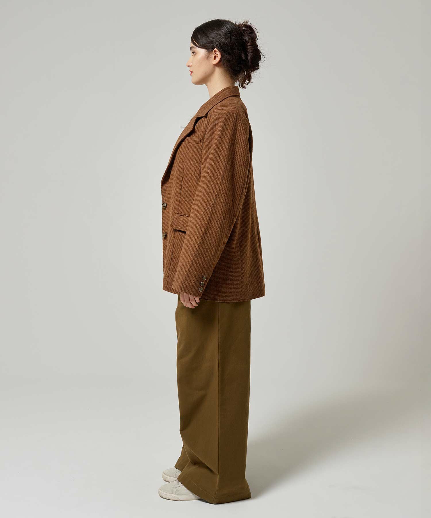 ウールミックス チェックジャケット TINA：JOJUN 全2色｜tnj231-0893