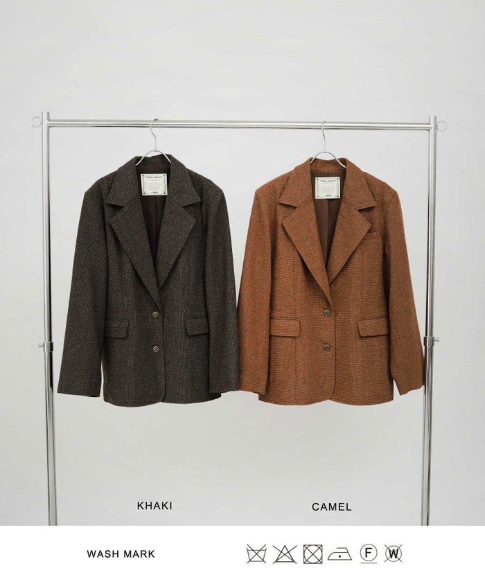 ウールライク/チェック/ジャケット/ヴィンテージライク