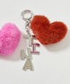 キーリング/チャーム付き/ハート
