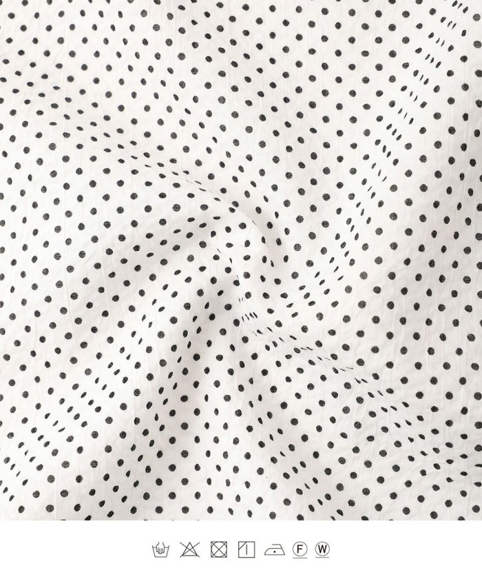 レディース 丸襟 パフスリーブ 夏/ホワイト/ブラック/M