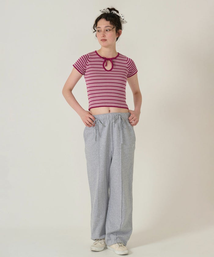 トップス/ボーダー/ニット/ニットプルオーバー