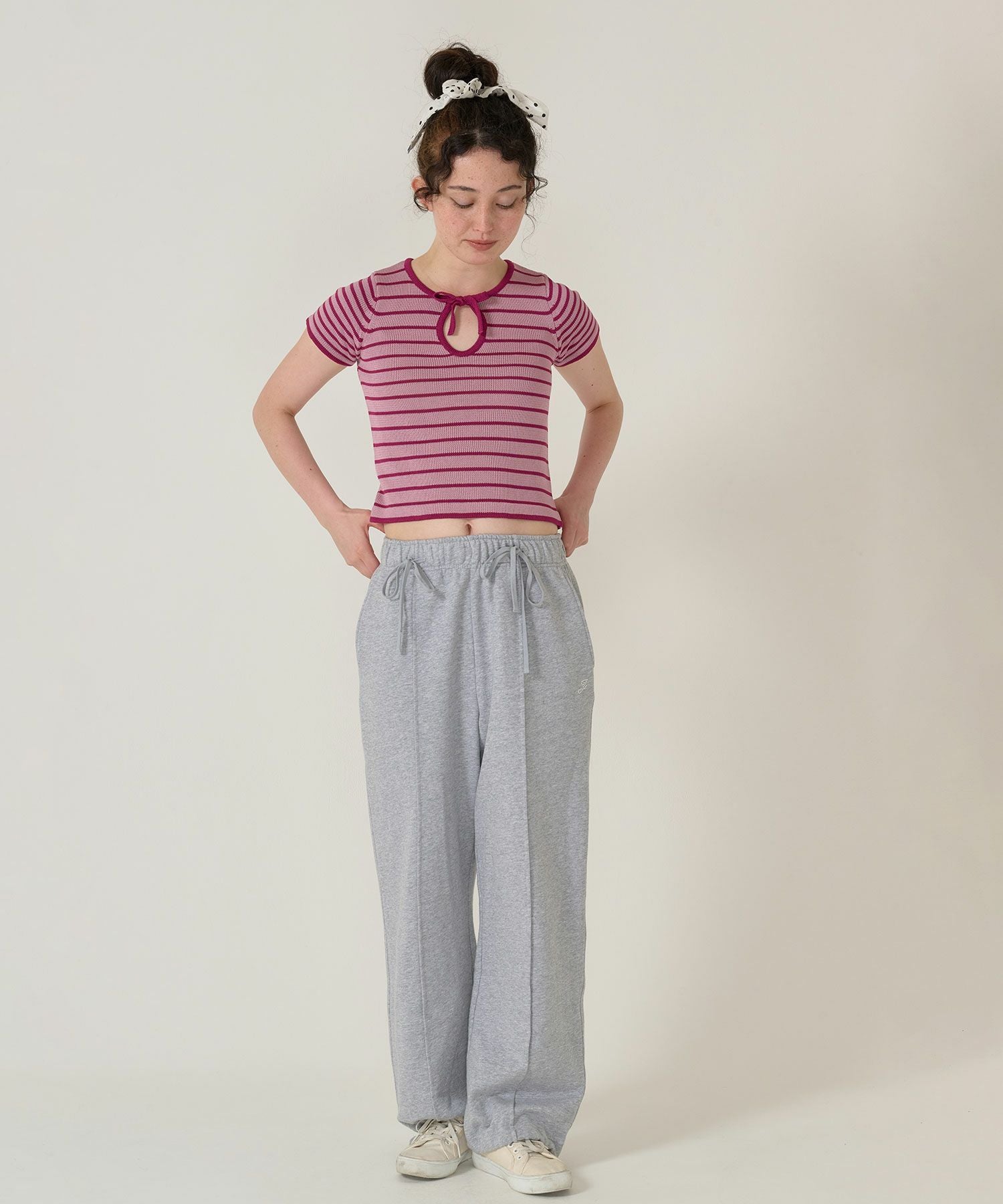 半袖 ボーダーニットプルオーバー TINA：JOJUN 全3色｜tnj431-0909【2