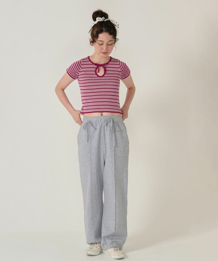 トップス/ボーダー/ニット/ニットプルオーバー