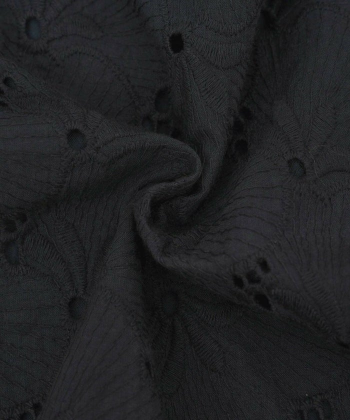 レディース/ワンピース/コットン/スカラップ/レース/花柄/前あき/ママ/授乳/産前産後/清涼感/アフタヌーンティー/上品/エレガント/フェミニン/可愛い/春/夏/半袖/彼ママ/お食事会/夏/サマー/お出かけ/カジュアル/エレガント/フリル/バケーション/海/プール/ホワイト/ネイビー