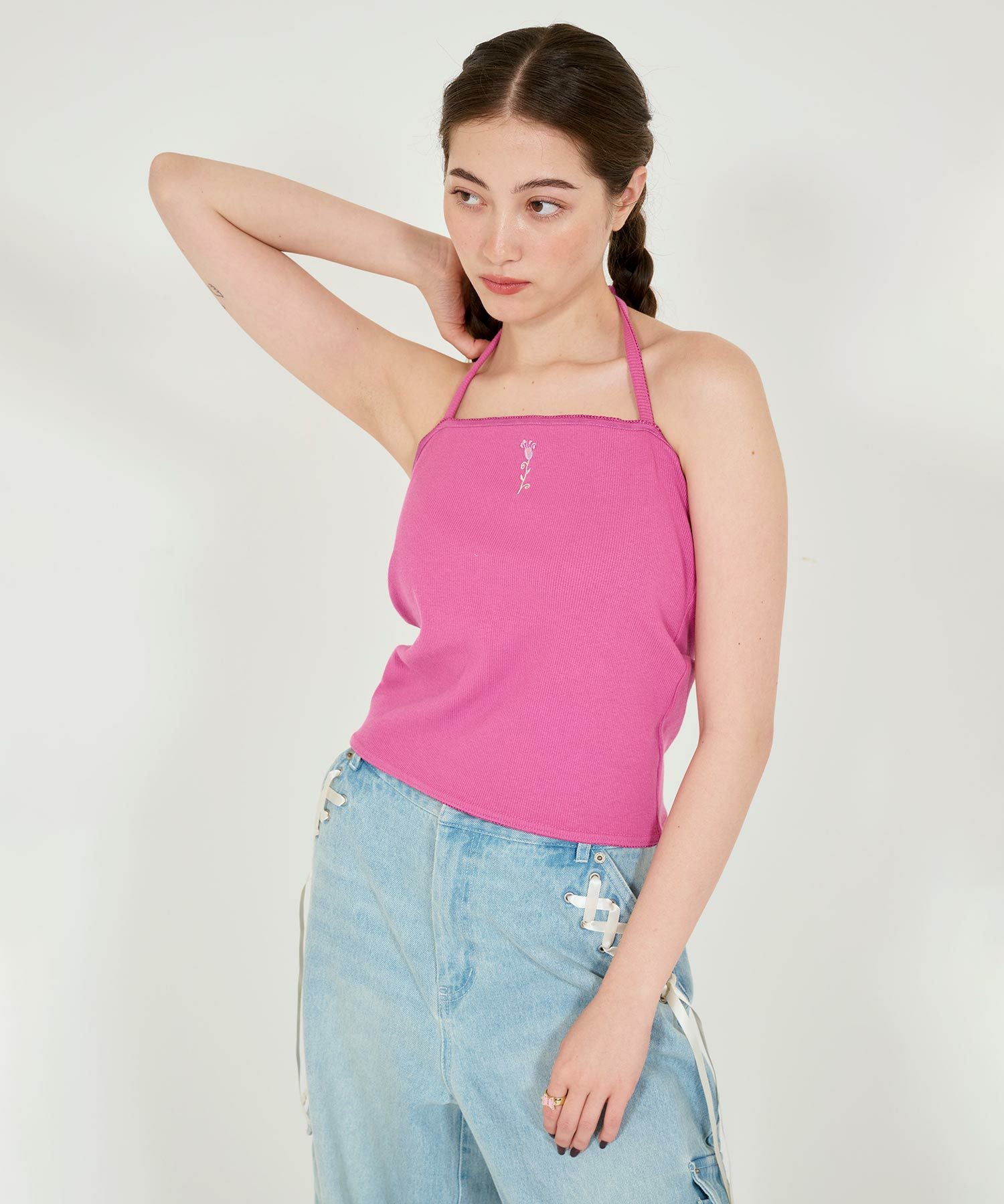 2WAY フラワー刺繍キャミソール TINA：JOJUN 全3色｜tnj531-0932【2