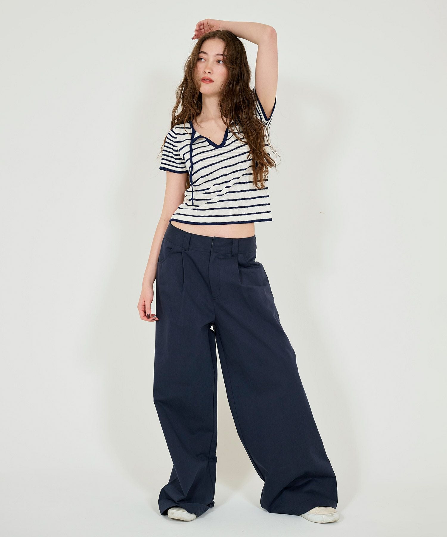 Special-Price-SALE タック入り ルーズワイドチノパン TINA：JOJUN 全2