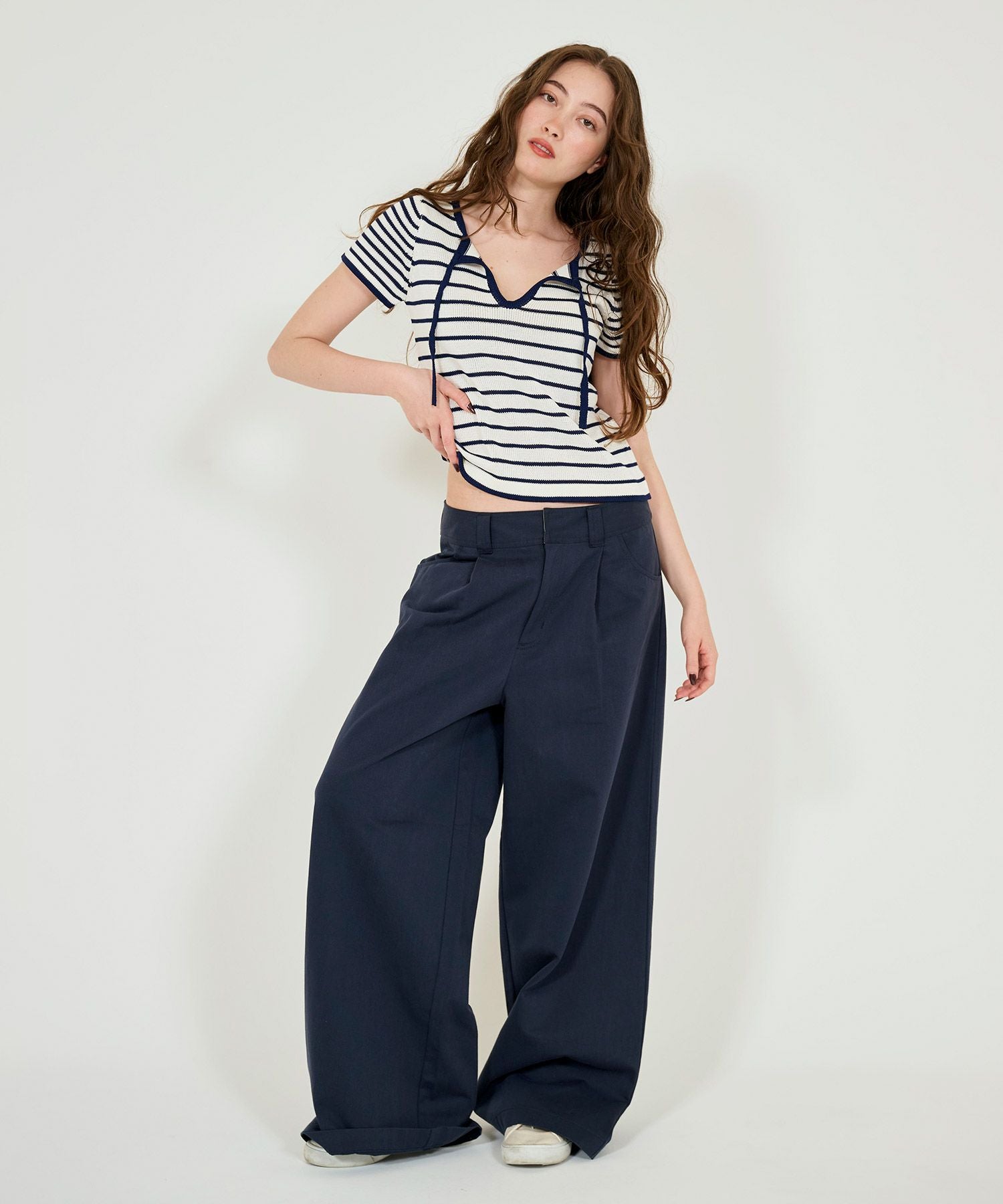 Special-Price-SALE タック入り ルーズワイドチノパン TINA：JOJUN 全2