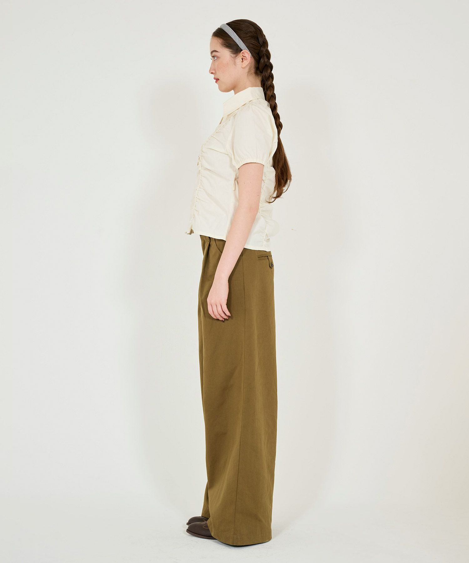 Early-Summer-SALE タック入り ルーズワイドチノパン TINA：JOJUN 全2