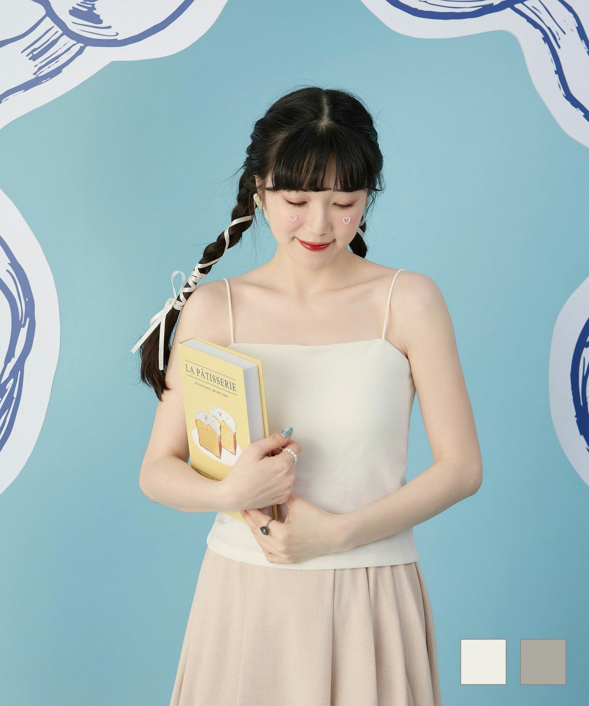 バックオープン バックストラップ インナー ショート丈 バックカット パット付き キャミ miolite