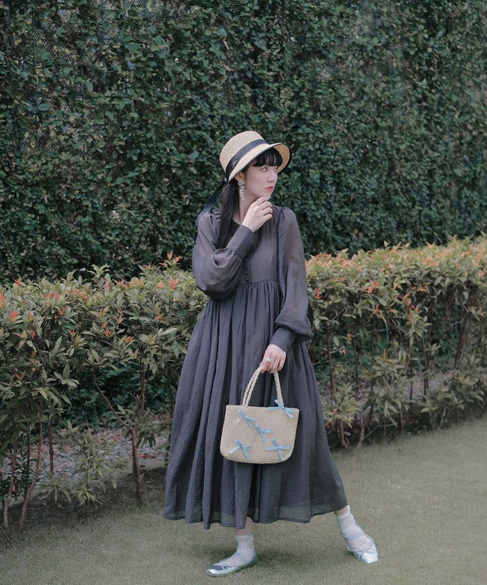 かごバッグ 夏 ラメ リゾート ポケット /ホワイト/ブルー/フリー