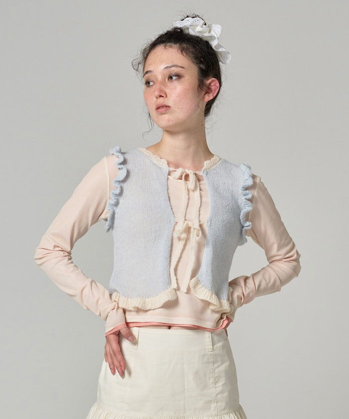 トップス/シアー/リバーシブル/2way