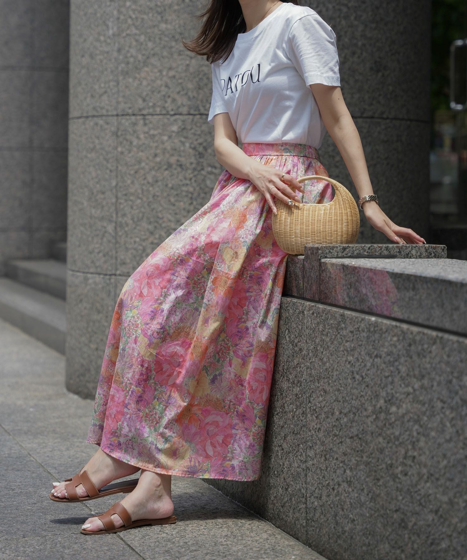 ギャザー フレアスカート Made with Liberty Fabric HUIT 全2色