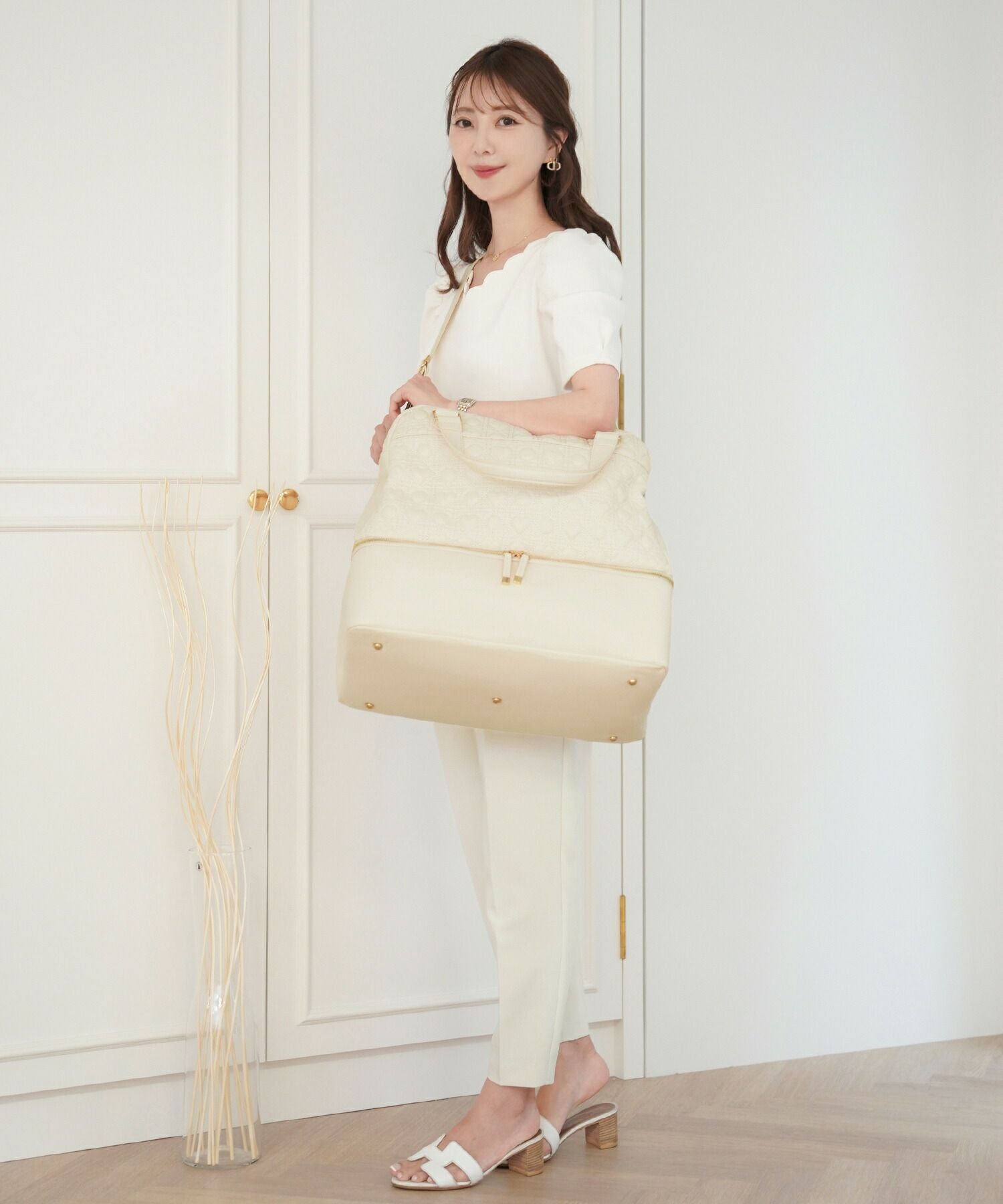 オリジナル ハートキルティング ボストン バッグ le reve vaniller 全2