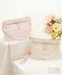 小物 グッズ バッグ ポシェット 2WAY カスタム 取り外し ハート キルティング オリジナル ハートキルティング ポシェット カスタム バッグ le reve vaniller