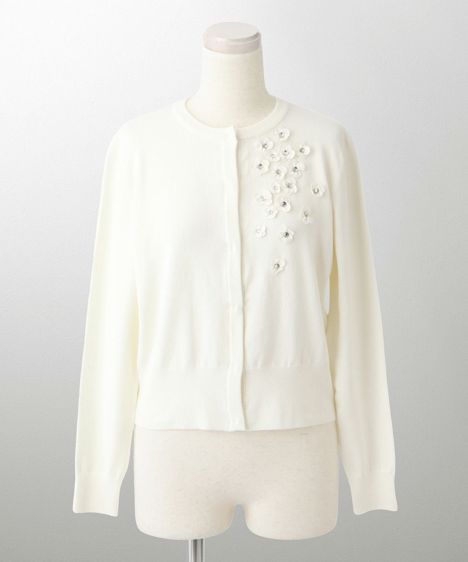 フラワーモチーフ ニット カーディガン HUIT 全4色｜hit431-0169【3