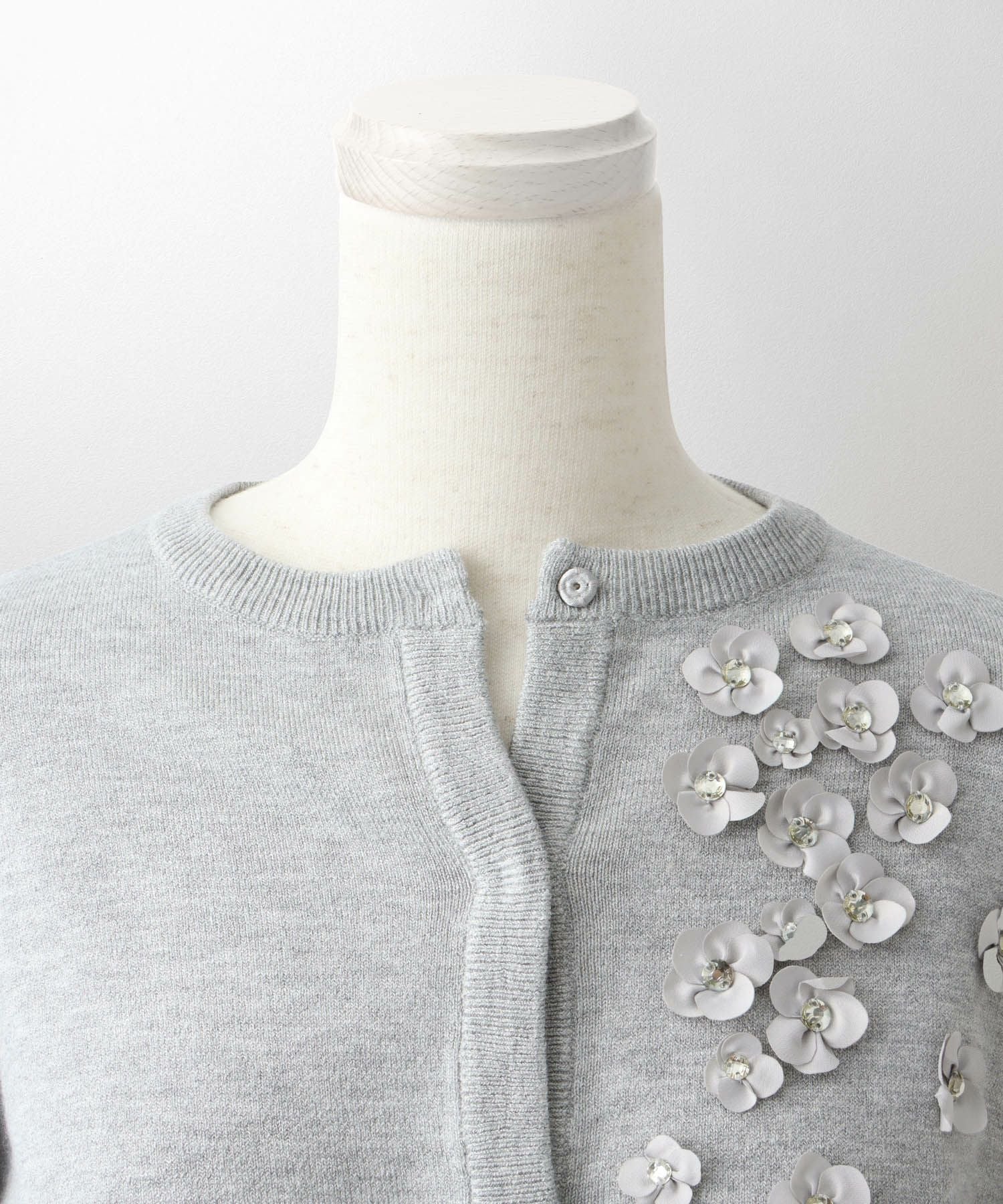 フラワーモチーフ ニット カーディガン HUIT 全4色｜hit431-0169【3