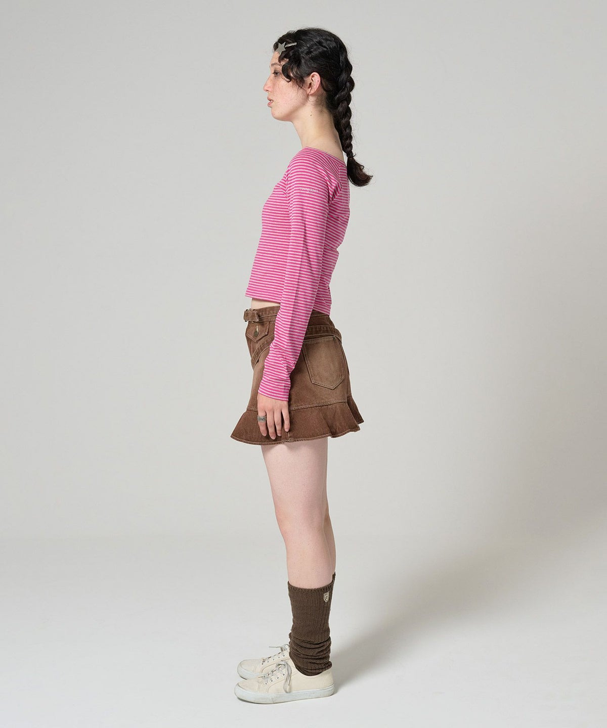 トップス/ボーダー/ボートネック/カットソー/長袖