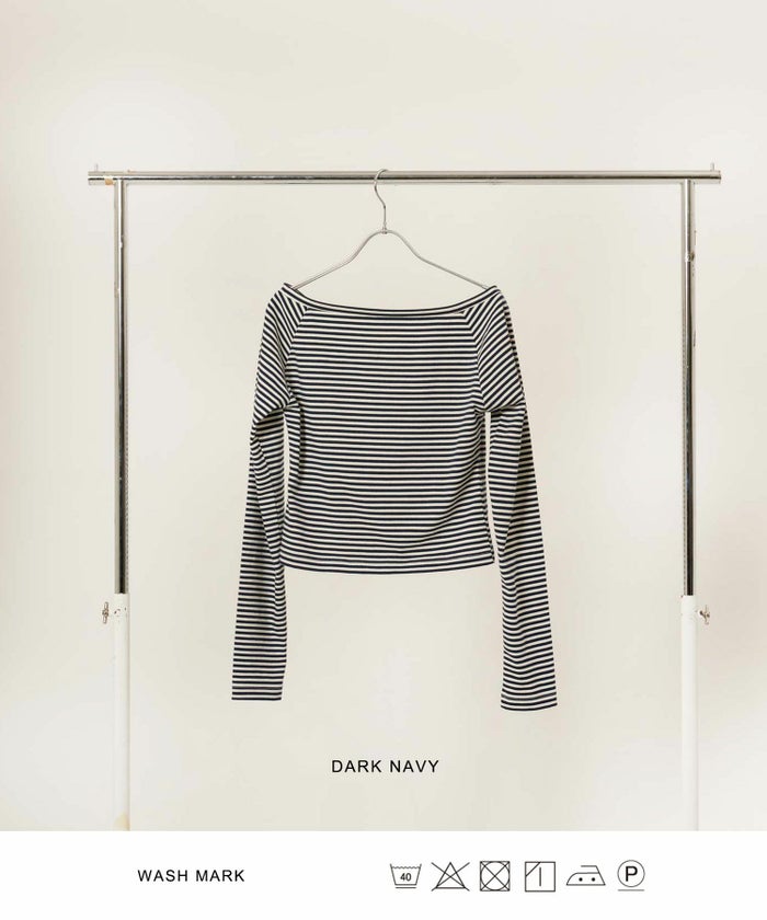 トップス/ボーダー/ボートネック/カットソー/長袖