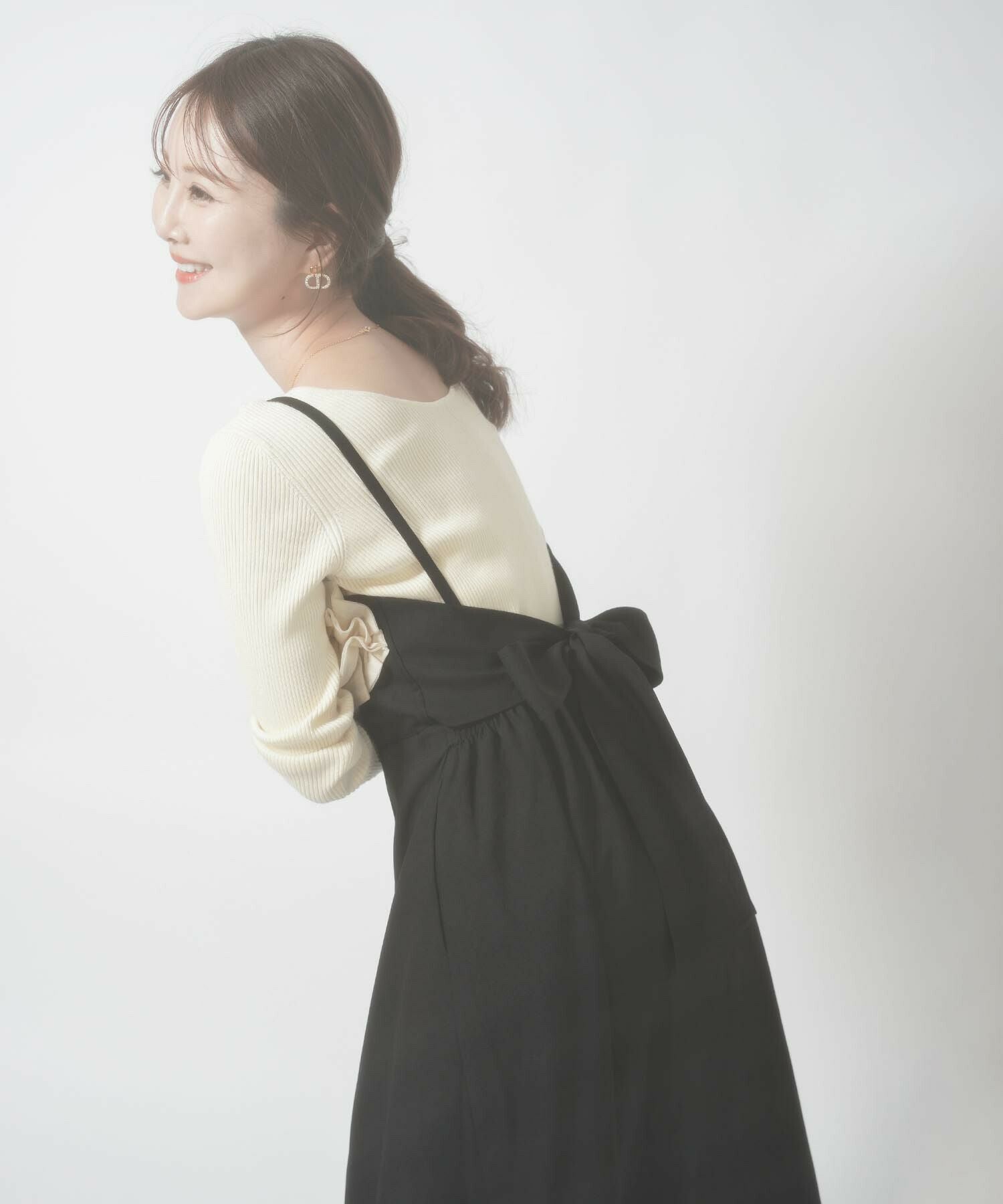 オーガンジー ギャザーフリル キャミ ワンピース le reve vaniller 全3