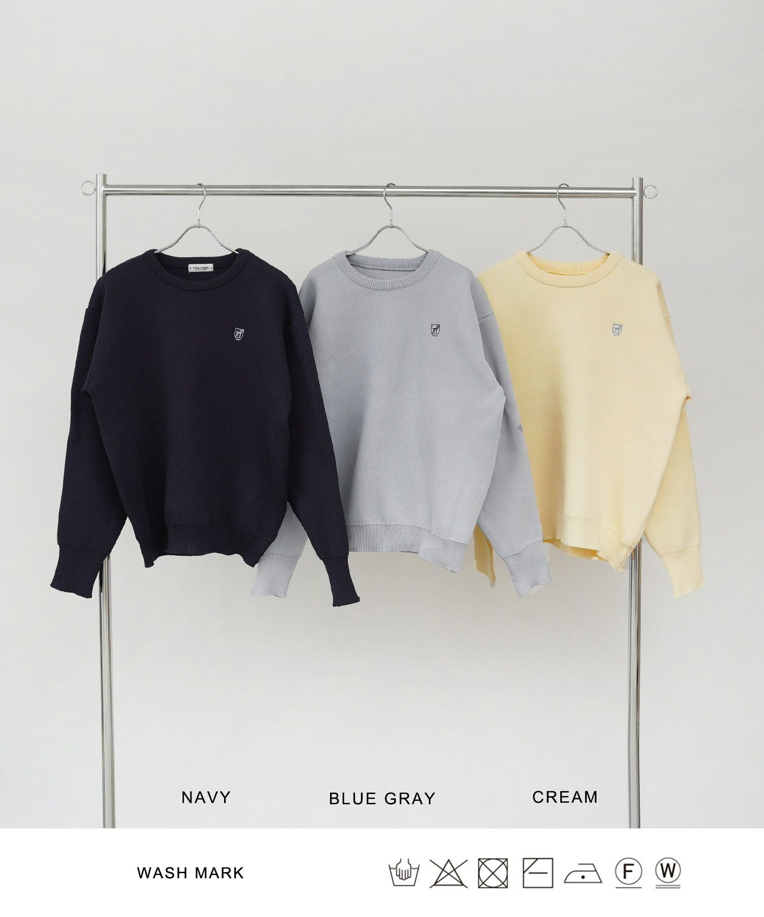 Special-Price-SALE ユニセックス エンブレム刺繍ニット TINA：JOJUN