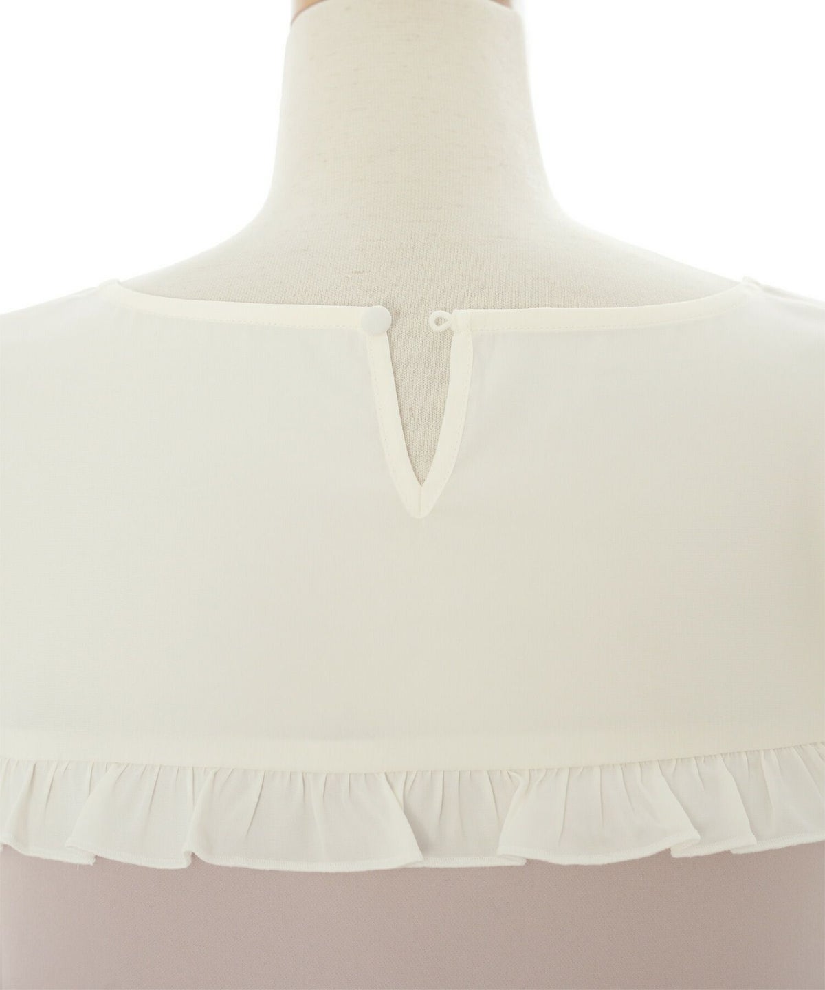 レディース/ワンピース/バイカラー/リバイバル/ヒット/人気/フリル/配色/胸切替/体型カバー/肩フリル/女子会/デート/量産型コーデ/遠征コーデ/ライブ/ポケット/ミディアム丈/アイボリー/ピンク/ブラック/20代/30代/長袖/膝下丈/フレア/Aライン