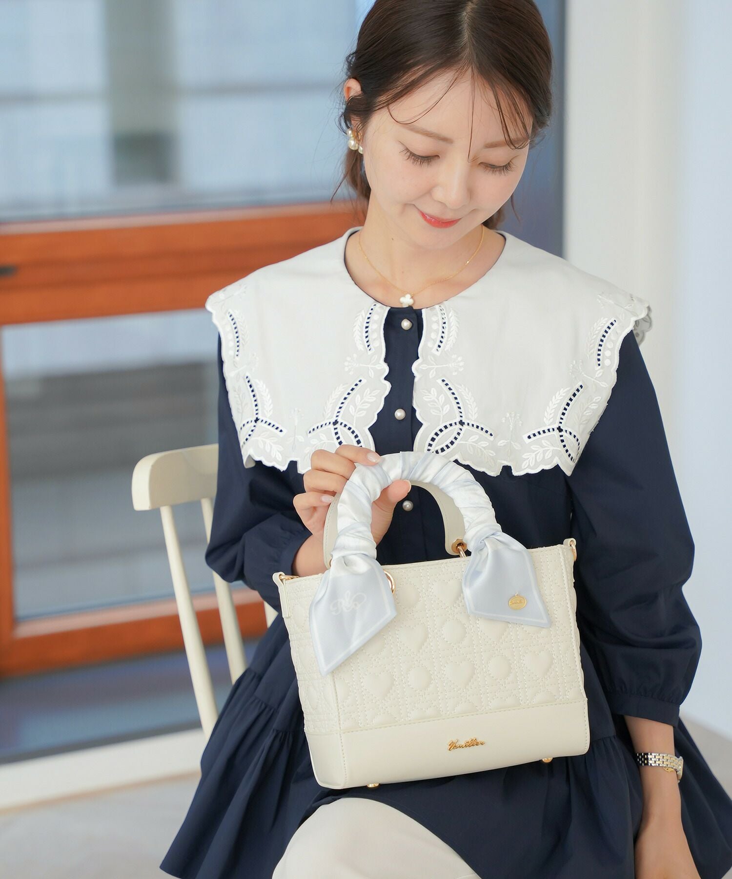 オリジナル 花柄 ツイリー スカーフ le reve vaniller 全3色｜lvn937