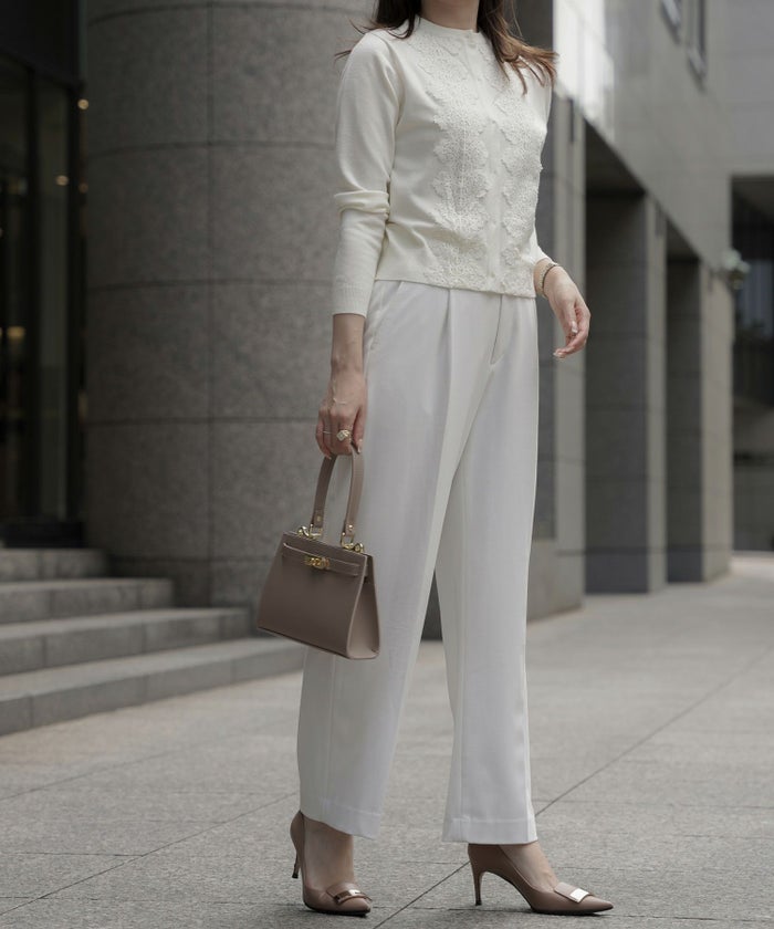 カシミヤタッチ 上品 コンパクト プルオーバー ベーシック 秋冬/アイボリー/グレー/ピンクベージュ/M