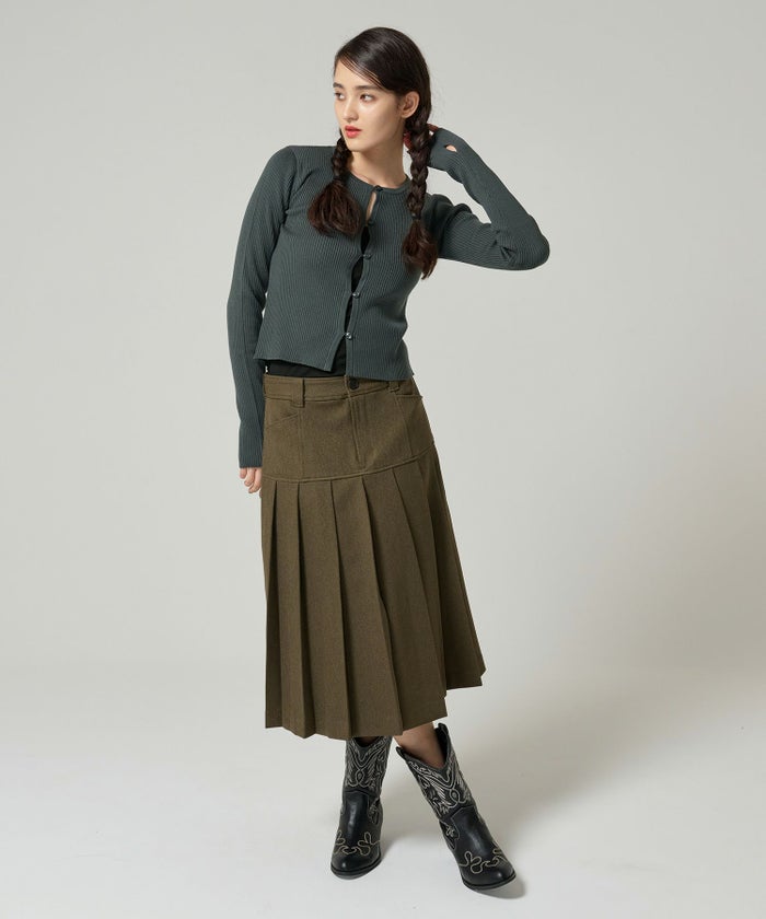 カーディガン/リブ/アンチピリング