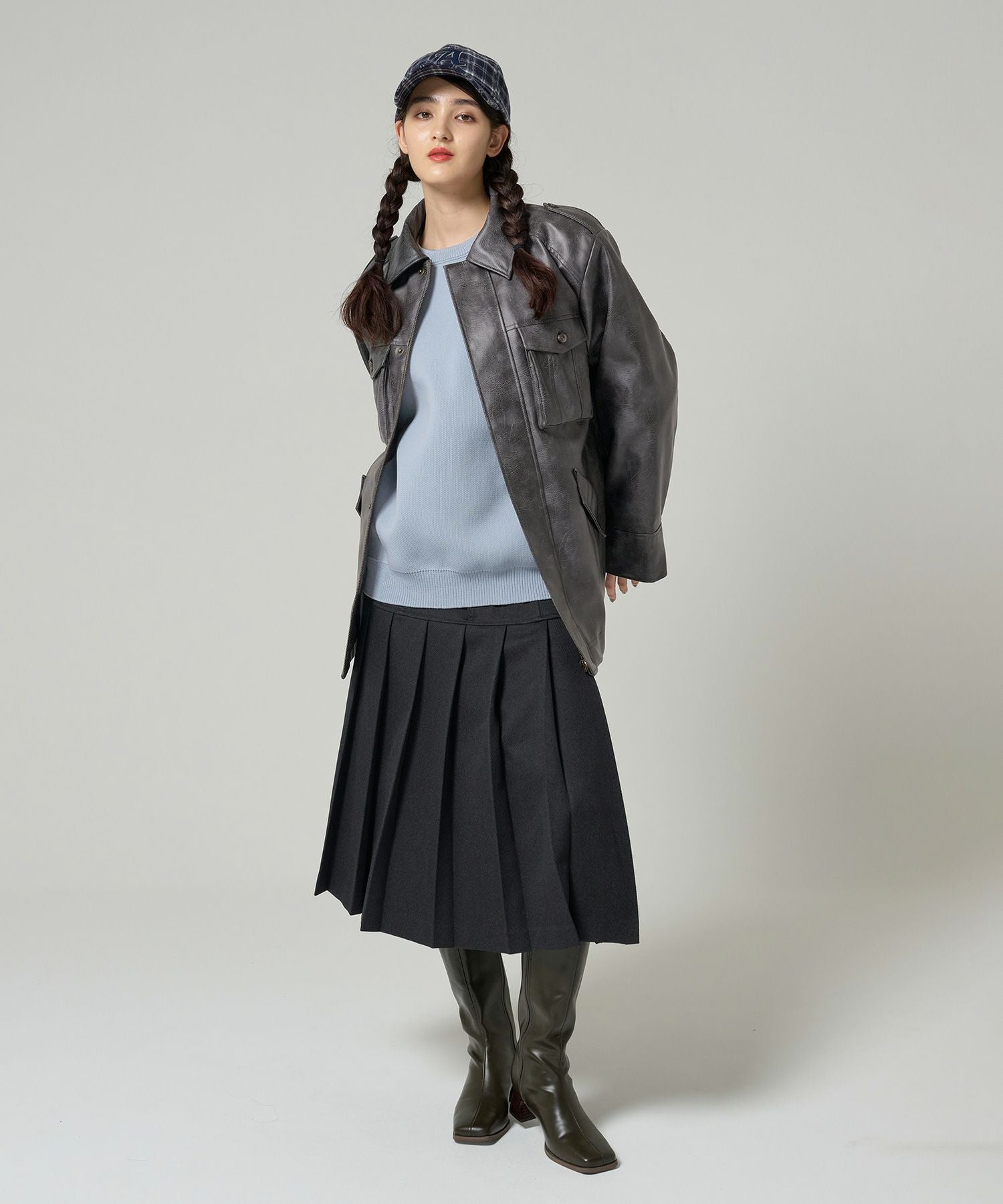 Special-Price-SALE フェイクレザー オーバーコート TINA：JOJUN 全2色