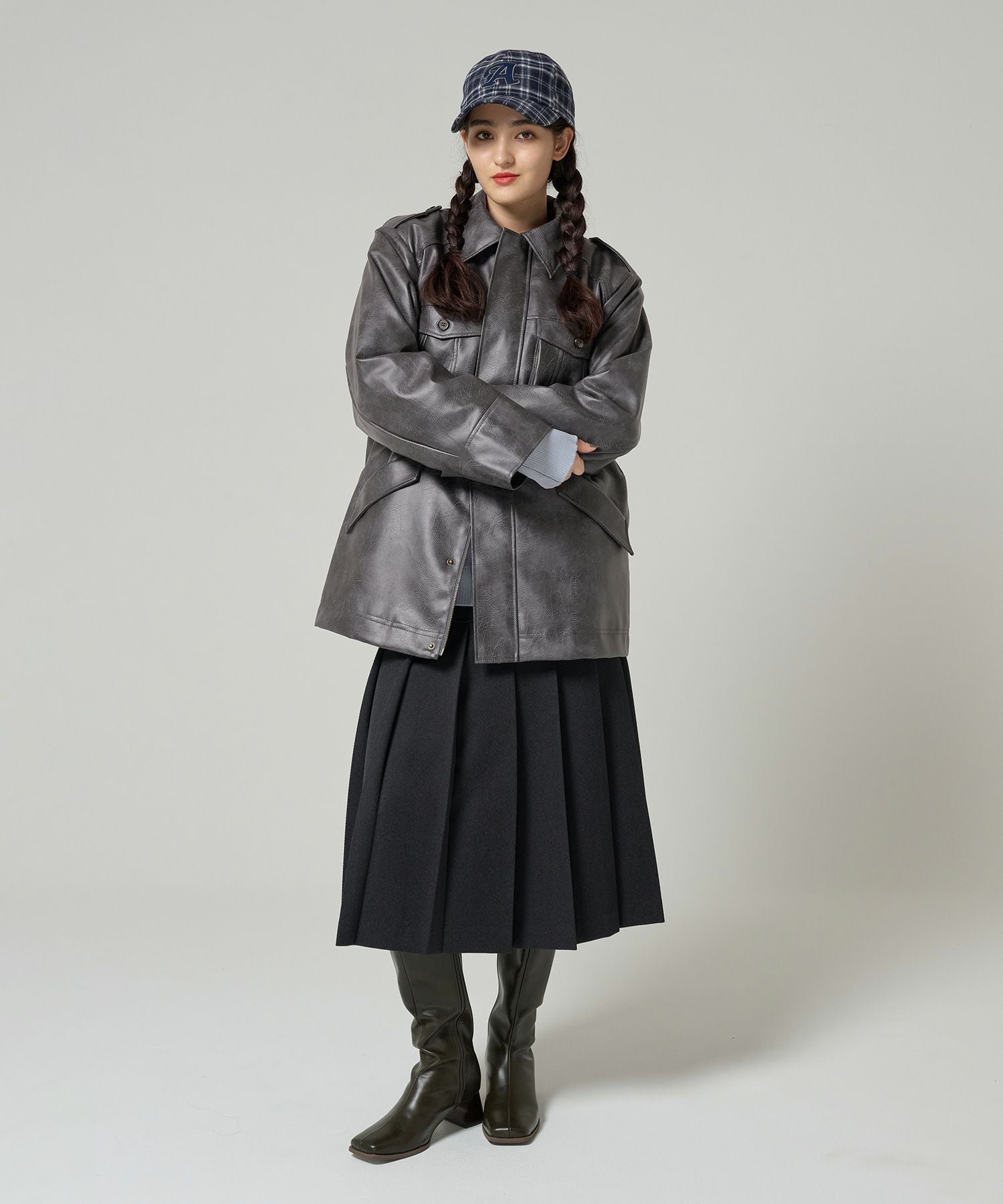 Special-Price-SALE フェイクレザー オーバーコート TINA：JOJUN 全2色