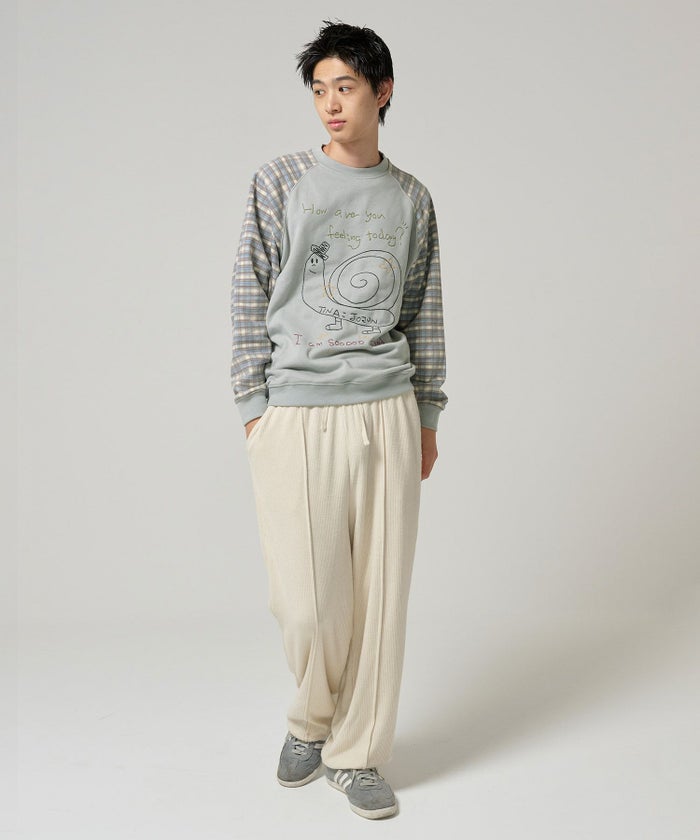 スウェット/チェック/かたつむり/ユニセックス