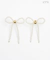 パール リボン ピアス イヤリング Pearl Ribbon Pierce Earring パール リボン ピアス イヤリング Pearl Ribbon Pierce Earring （Liala）