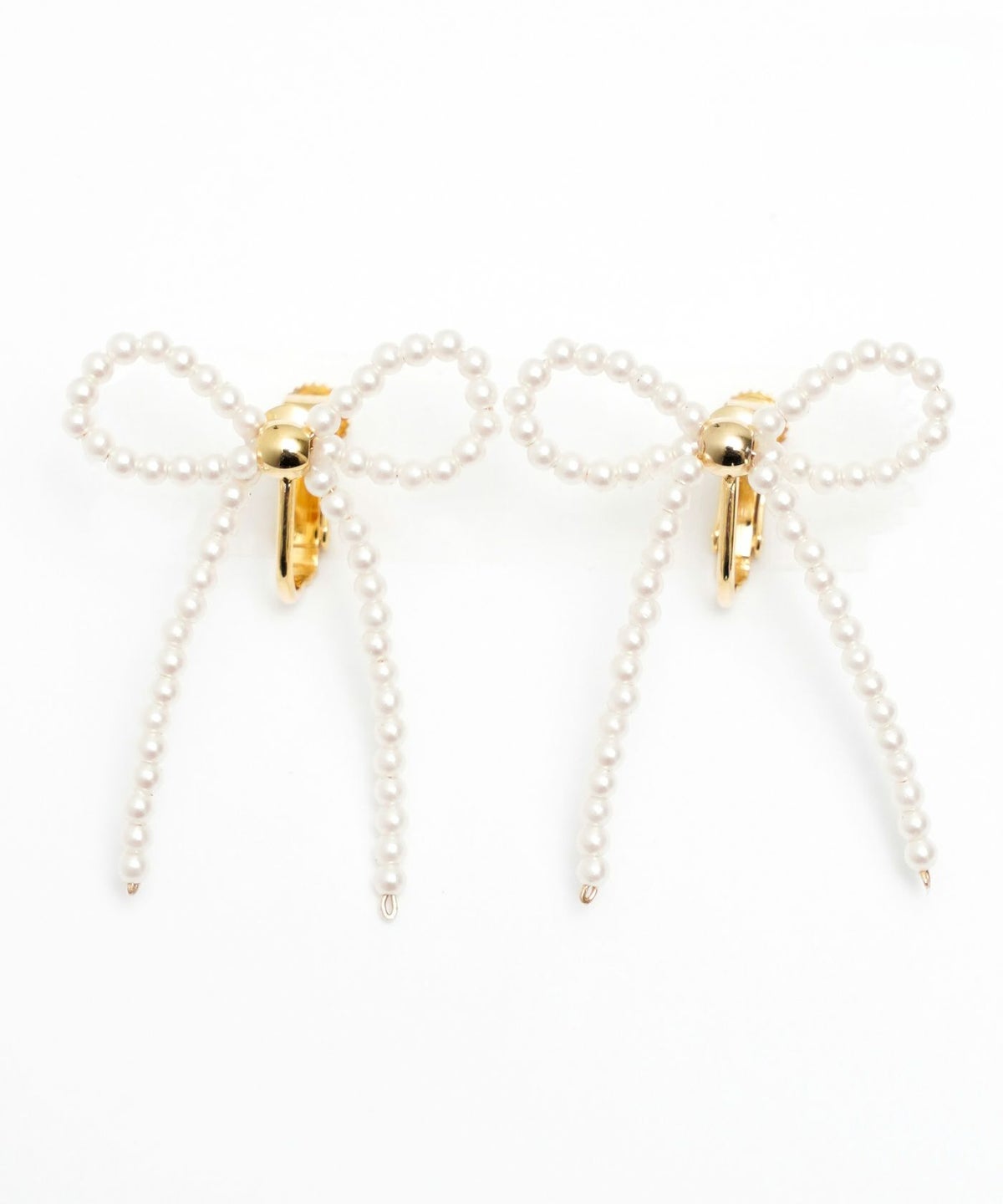 パール リボン ピアス イヤリング Pearl Ribbon Pierce Earring