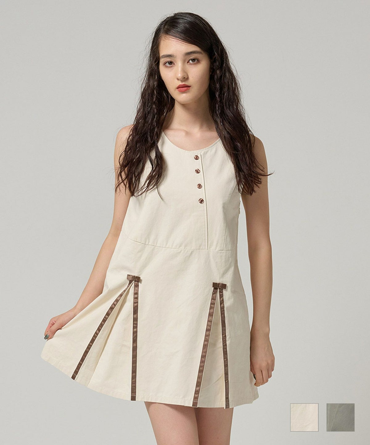 スカート/ワンピース/ミニ丈/プリーツ