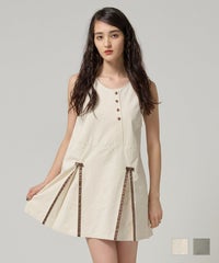 スカート/ワンピース/ミニ丈/プリーツ