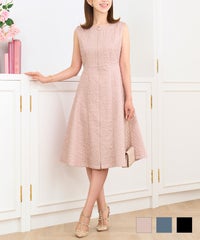 ワンピース レディース 人気 おしゃれ 秋冬 きれいめ 人気 薄手 おすすめ オフィス かわいい クラシカル ジョイントスペース エンボス フロントパール スライダー ワンピース Prima Scherrer