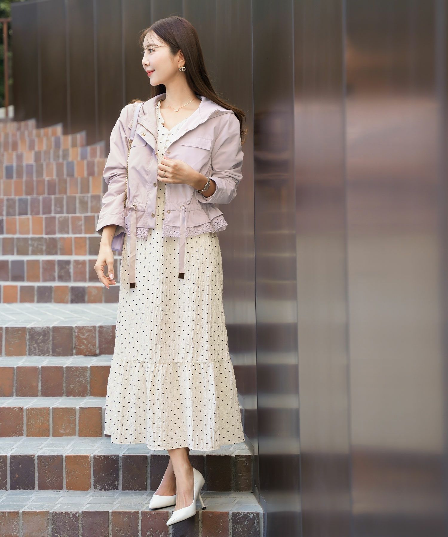 【新品】Eimee Law サイドライン レース ブルゾン ネイビー 甘辛MIX Eimee Law｜エイミーロウの通販 - ZOZOTOWN