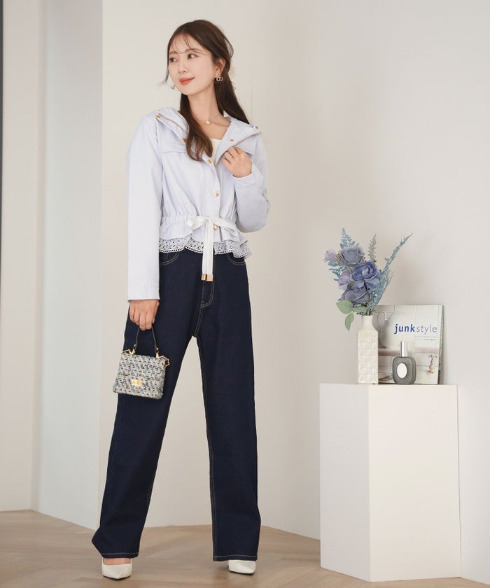 レディース/アウター/軽羽織/春コート/秋コート/撥水/防水/雨具/ショート丈/ミドル丈/長袖/フード/ボタン/袖口ゴム/アイボリー/ネイビー/ブラック/上品/シンプル/レインコート/ゴールド/春/秋/雨の日/お出かけ/新色/バレンタイン/ピンクブルーグレー/サックス/春カラー/梅雨