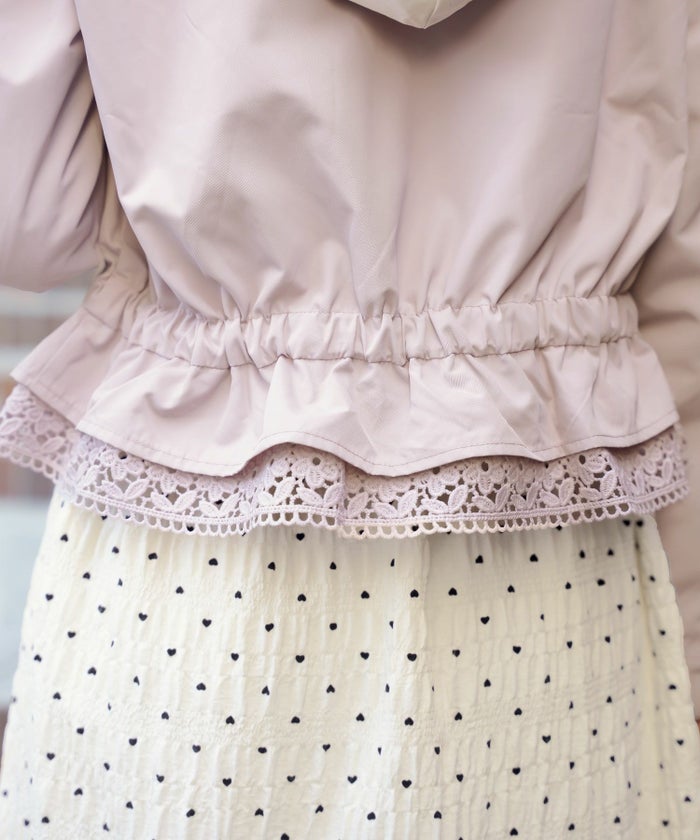 レディース/アウター/軽羽織/春コート/秋コート/撥水/防水/雨具/ショート丈/ミドル丈/長袖/フード/ボタン/袖口ゴム/アイボリー/ネイビー/ブラック/上品/シンプル/レインコート/ゴールド/春/秋/雨の日/お出かけ/新色/バレンタイン/ピンクブルーグレー/サックス/春カラー/梅雨