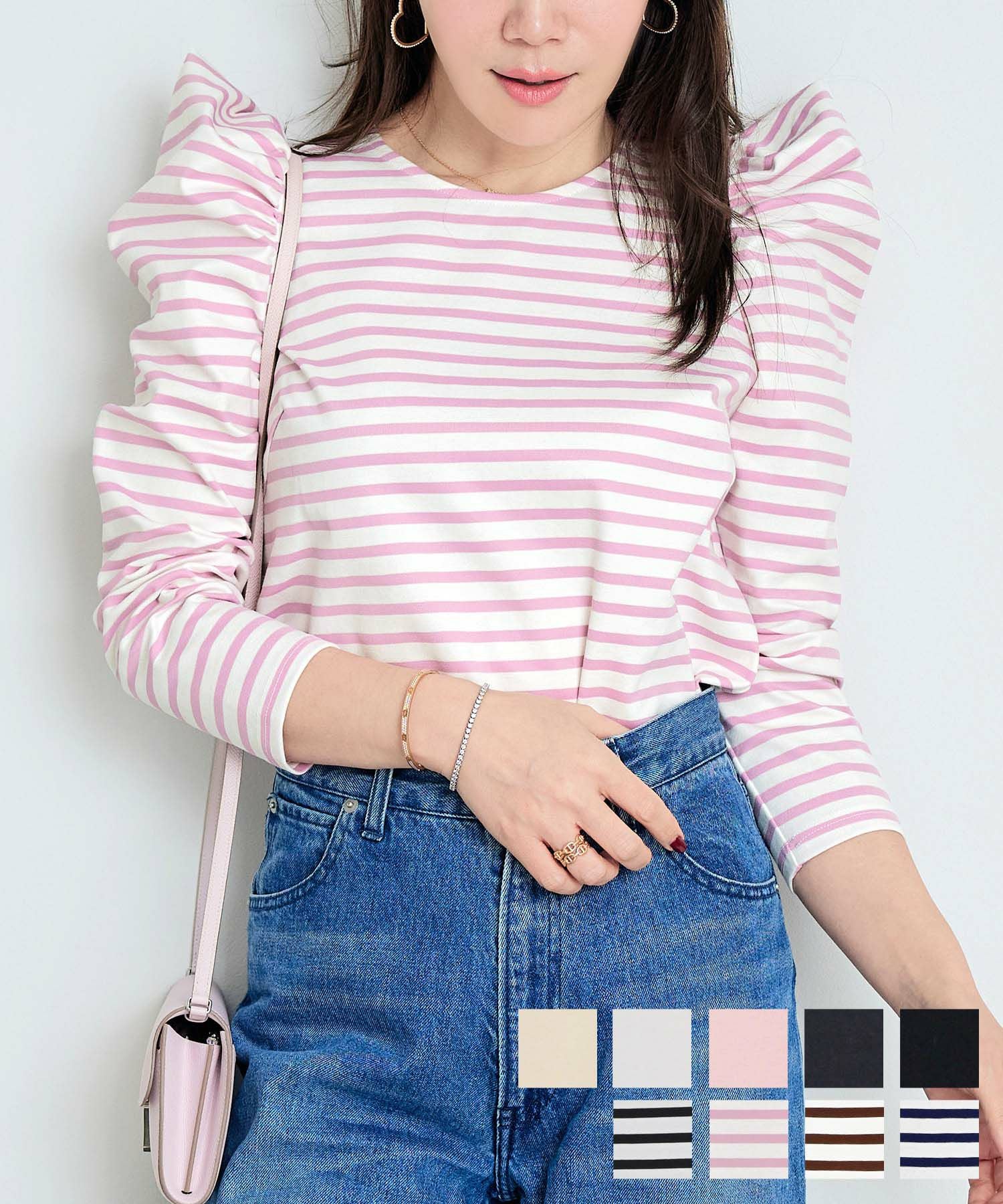 パール付き カシュクール ワンピース Liala×PG 全3色｜lpg311-1625【2