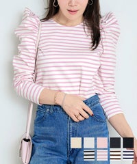 猫耳風スリーブカットソー８分袖 Liala×PG