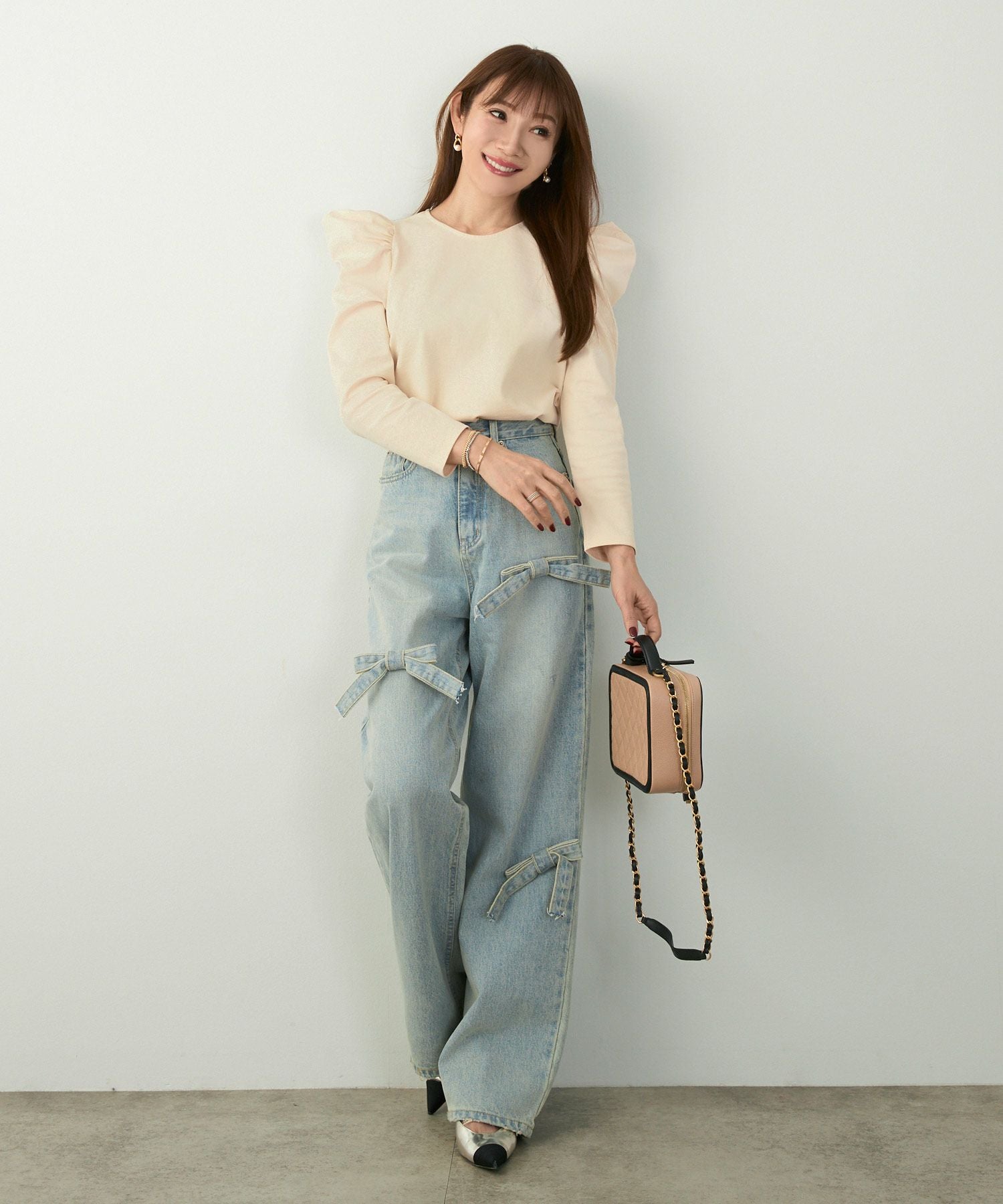 ジョイントスペース　リアラバイピージー　猫耳スリーブカットソー ミックス　美品 5/下旬頃発送予定！猫耳風スリーブ カットソー 8分袖 Liala×PG 全9色