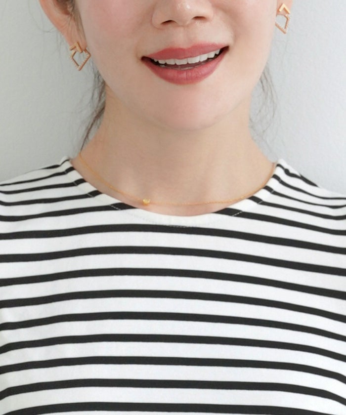 新色追加 手洗い可 トップス レディース オフィス かわいい 大人 きれいめ 白黒 ボーダー おすすめ 人気 ジョイントスペース