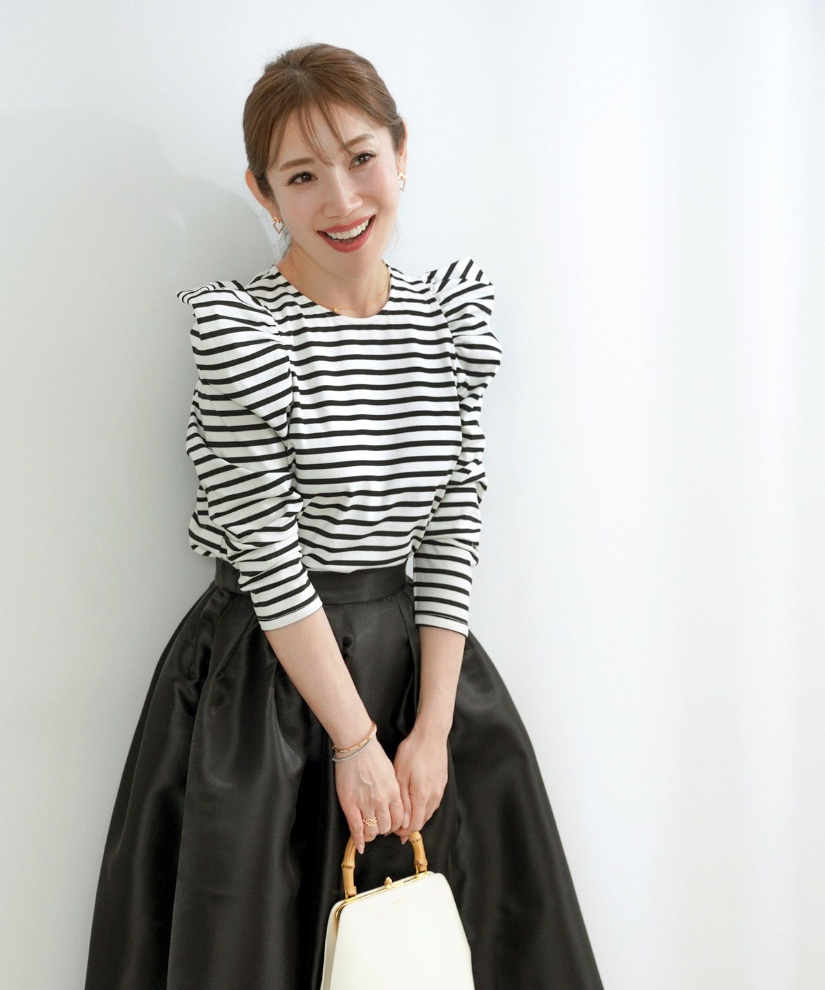 新色追加 手洗い可 トップス レディース オフィス かわいい 大人 きれいめ 白黒 ボーダー おすすめ 人気 ジョイントスペース