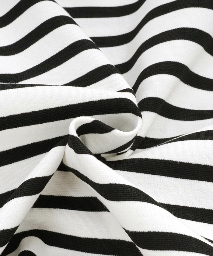 新色追加 手洗い可 トップス レディース オフィス かわいい 大人 きれいめ 白黒 ボーダー おすすめ 人気 ジョイントスペース